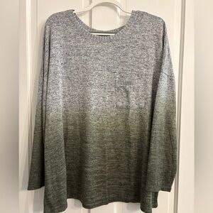 Torrid Gray and Green Ombre Sweater